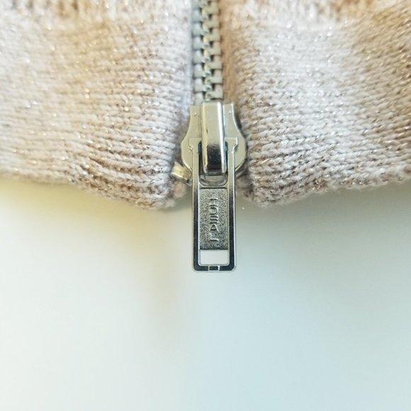 Express Rose Pink Sparkle V-neck Sweater Back Zipper XS - Picture 9 of 12